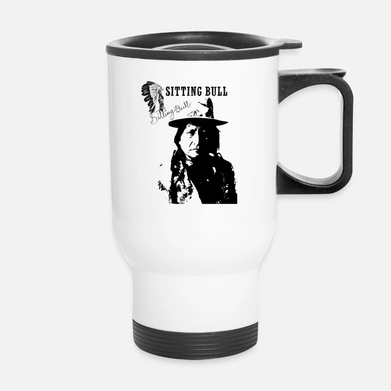 Sitting Bull - Tasse isotherme avec poignée - blanc