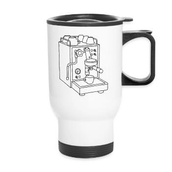 Espresso machine Barista - Thermal mug with handle - white - Front
