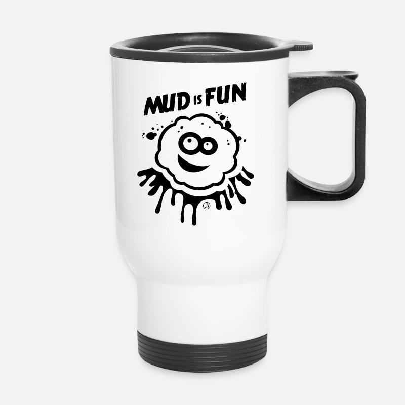 Mud is Fun - Thermal mug with handle - white