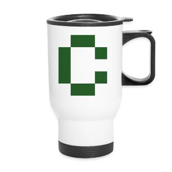 Logo - pixel - Tasse isotherme avec poignée - blanc - Devant