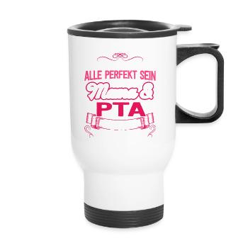 PTA - Mama - Thermobecher mit Tragegriff - Weiß - Vorne