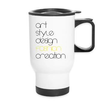 Fashion - Thermal mug with handle - white - Front