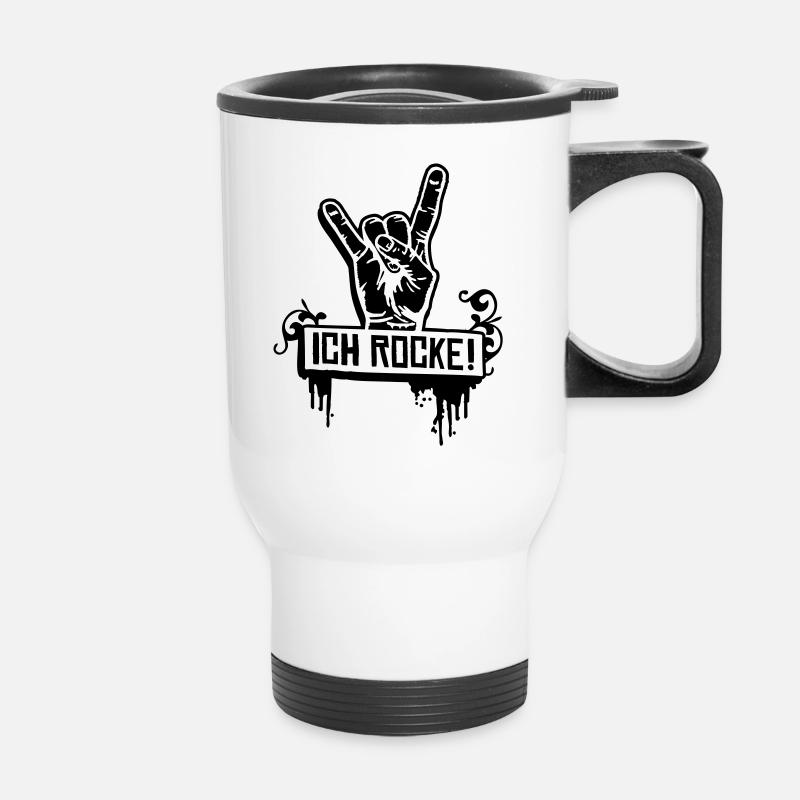 ich rocke - Thermobecher mit Tragegriff - Weiß