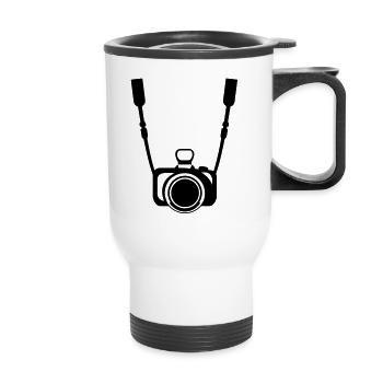kamera__f1 - Tasse isotherme avec poignée - blanc - Devant