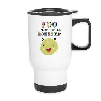 Vous êtes mon petit monstre - vêtements de bébé - Tasse isotherme avec poignée - blanc - Devant