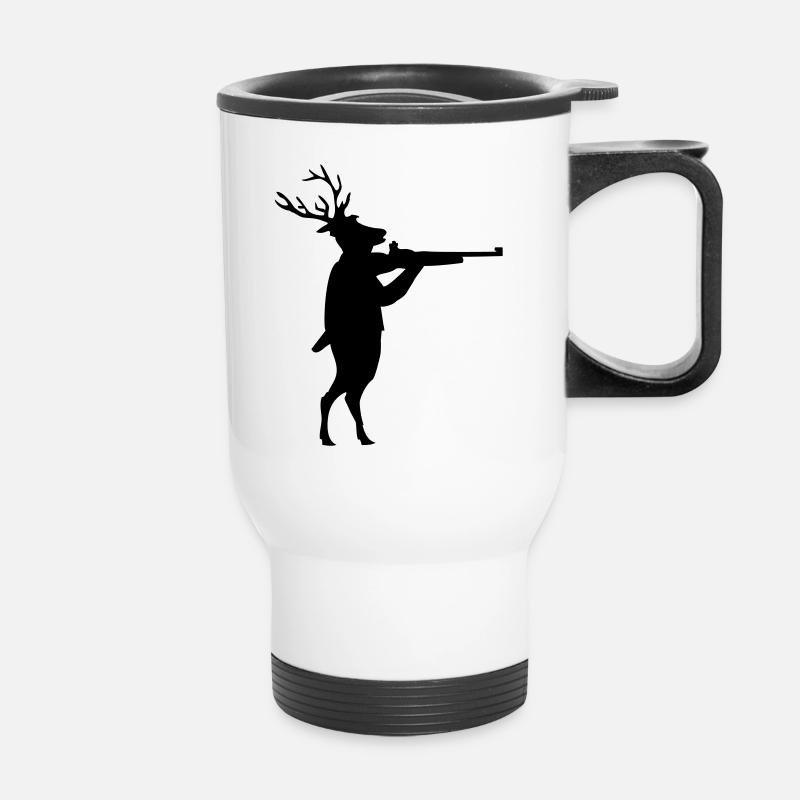 deer - Thermal mug with handle - white