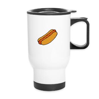 Hot dog - Tasse isotherme avec poignée - blanc - Devant