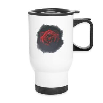 Red Rose - Thermobecher mit Tragegriff - Weiß - Vorne
