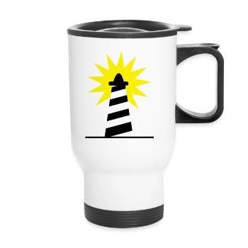 Phare Lighthouse lumiére Côte 1c - Tasse isotherme avec poignée - blanc - Devant