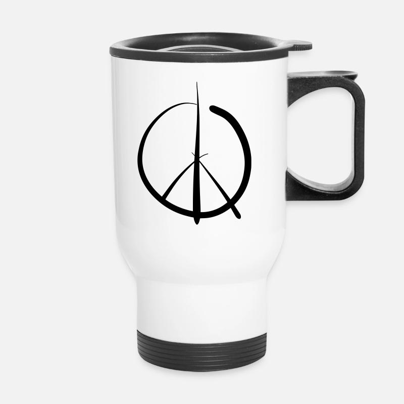 Peace - Thermal mug with handle - white