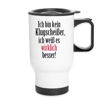 petit malin - Tasse isotherme avec poignée - blanc - Devant
