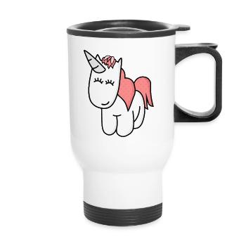 Unicorn - Thermal mug with handle - white - Front