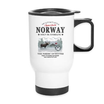 Norway Moose - Thermobecher mit Tragegriff - Weiß - Vorne