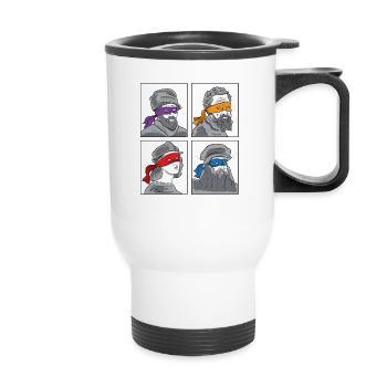 Leonardo Donatello Michelangelo Raphael gift - Thermal mug with handle - white - Front
