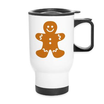Gingerbread man - Thermal mug with handle - white - Front