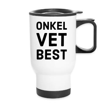 Uncle knows best - Thermal mug with handle - white - Front