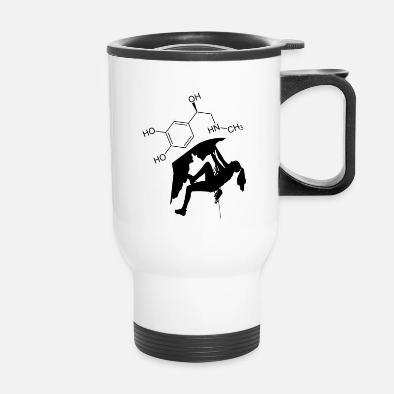 adrenaline climbing - Thermal mug with handle - white