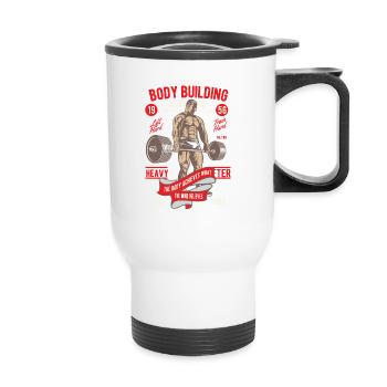 Kraftsport Retro Vintage - Bodybuilding 1956 - Tasse isotherme avec poignée - blanc - Devant