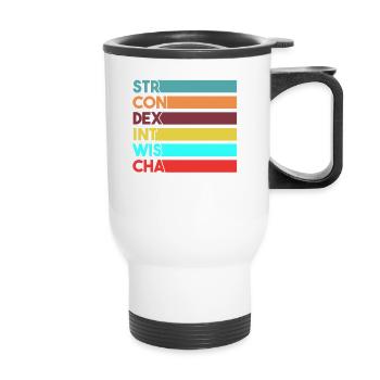 Gamer Stats Gift - Thermal mug with handle - white - Front