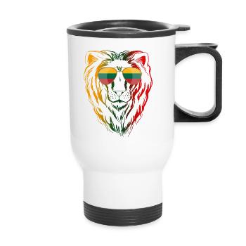 Lithuania - Thermal mug with handle - white - Front