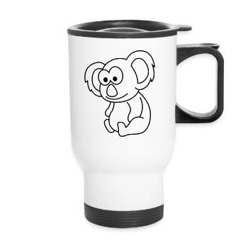 Koala Comic Animal - Thermal mug with handle - white - Front