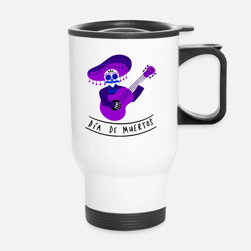 el día del muertos - Thermal mug with handle - white