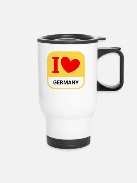 Deutschland - Thermobecher mit Tragegriff - Weiß
