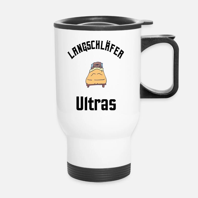 Langschläfer Ultras - Thermobecher mit Tragegriff - Weiß