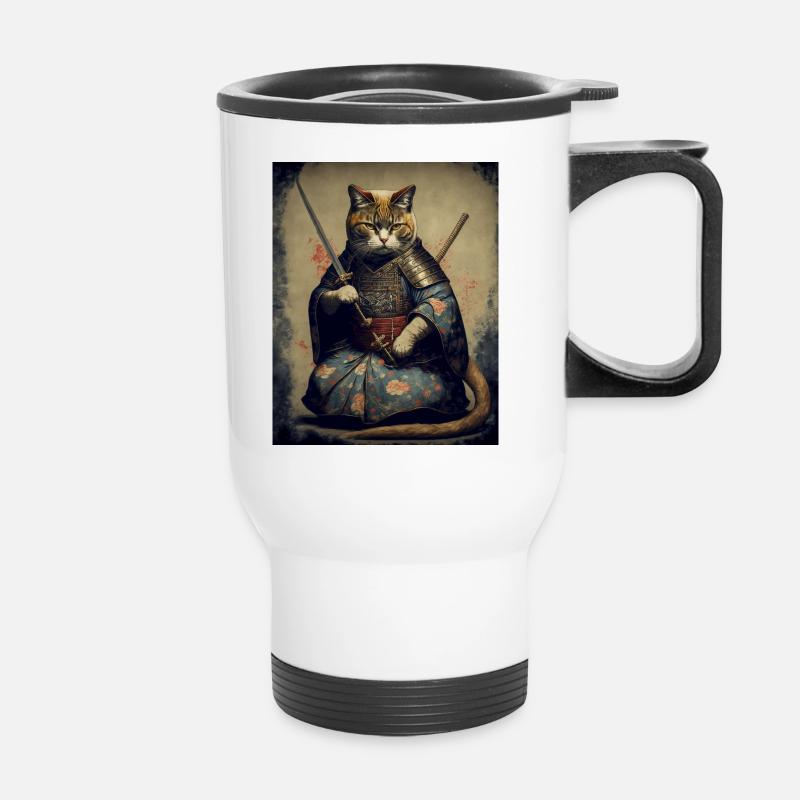 Chatmurai 1 - Thermobecher mit Tragegriff - Weiß