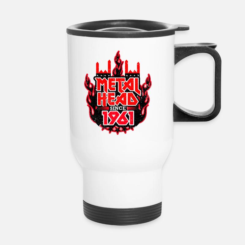 METALHEAD since 1961 - Thermal mug with handle - white