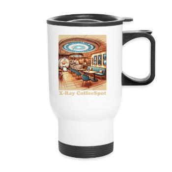 Café Radiologie Art médical Barista Manip Radio - Tasse isotherme avec poignée - blanc - Devant