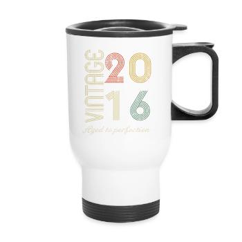 8 Year Old Birthday Gift - 2016 - Thermal mug with handle - white - Front