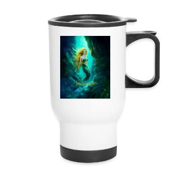 sirène ivresse des profondeurs - pour plongeur - Tasse isotherme avec poignée - blanc - Devant