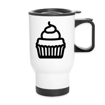 Cupcake - Thermal mug with handle - white - Front