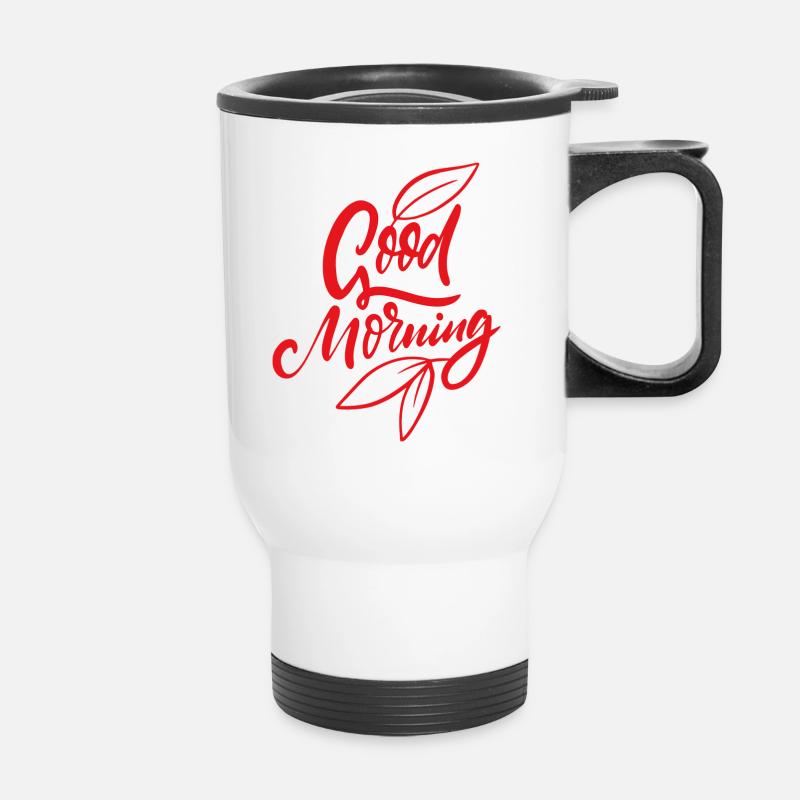 Good Morning - Thermal mug with handle - white