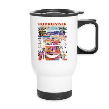 Croatia Kroatia travel summer croatia Dubrovnik - Thermal mug with handle - white - Front