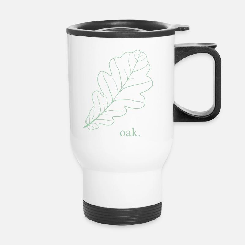 Oak. - Thermal mug with handle - white