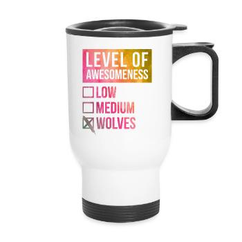 Loup Loup - Tasse isotherme avec poignée - blanc - Devant