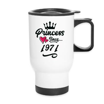 1971 Princess Birthday - Thermal mug with handle - white - Front