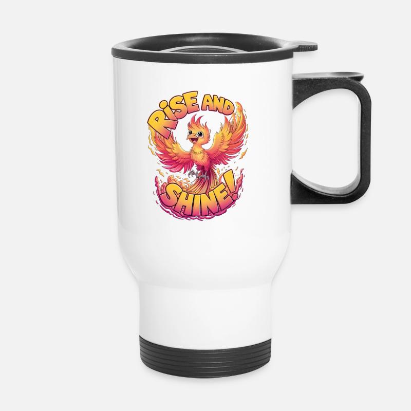 Rise And Shine - Thermal mug with handle - white