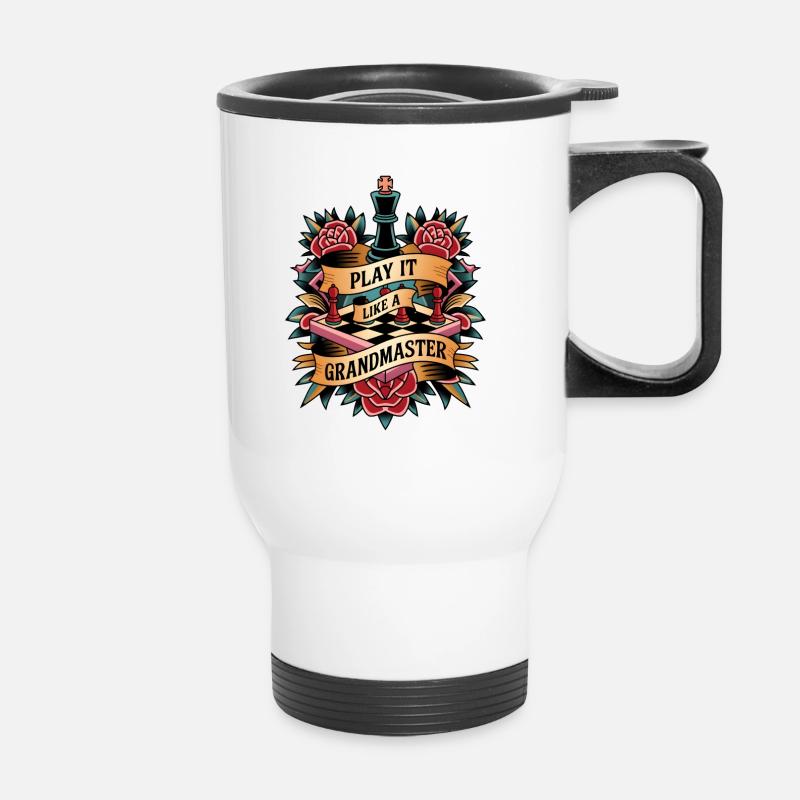 Play It Like A Grandmaster - Thermal mug with handle - white