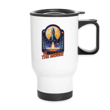 To The Moon - Thermal mug with handle - white - Front