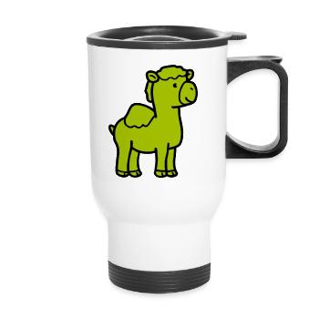 Camel Comic - Thermal mug with handle - white - Front