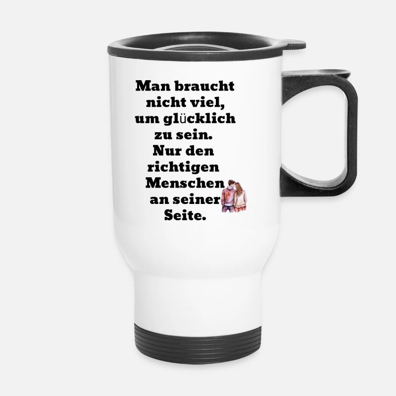 Love - Thermal mug with handle - white