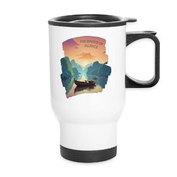 The Sound of Silence - Setting Sun - Thermal mug with handle - white - Front