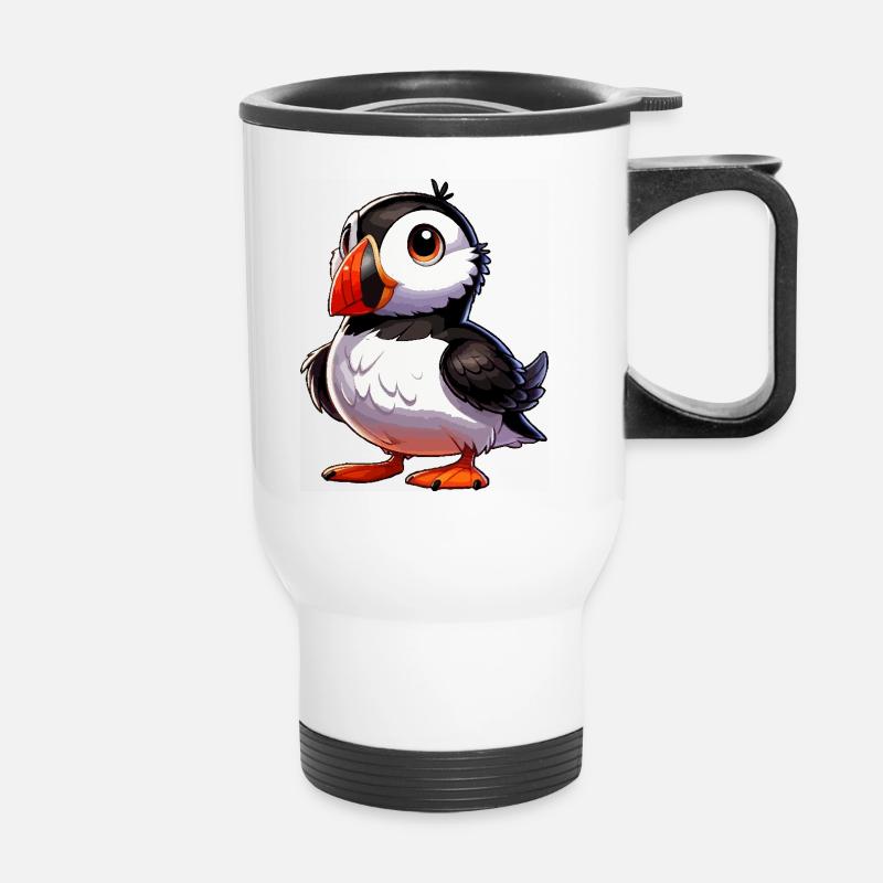 Macareux - Tasse isotherme avec poignée - blanc