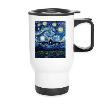 Avion - Tasse isotherme avec poignée - blanc - Devant