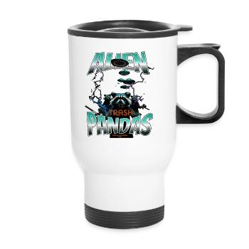 Alien Trash Pandas Paintball - Thermobecher mit Tragegriff - Weiß - Vorne