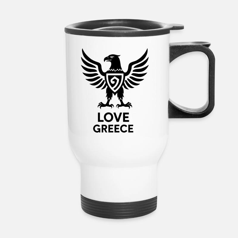 Love Greece 03 - Tasse isotherme avec poignée - blanc