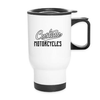 Custom Motorcycle - Thermal mug with handle - white - Front